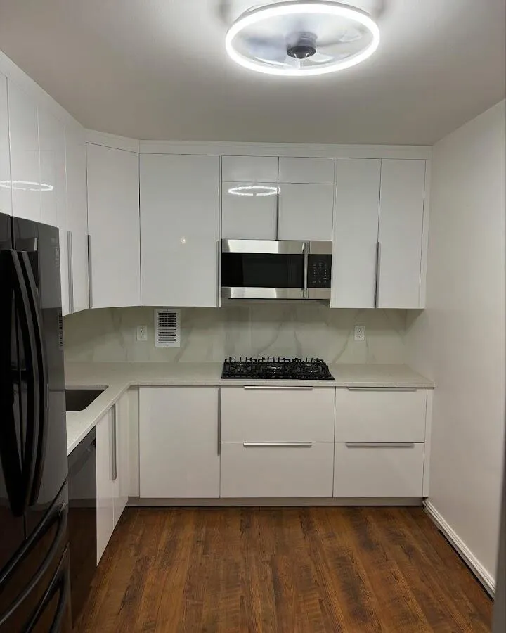 Renovated kitchen with quartz countertops in Brownsville